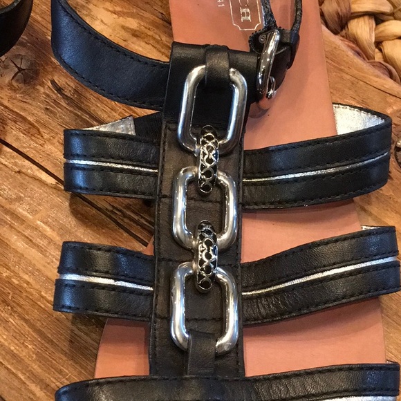 Authentic Coach Tesa Gladiator Style Leather Sandals w Silver Hardware Size 10 - Picture 11 of 16